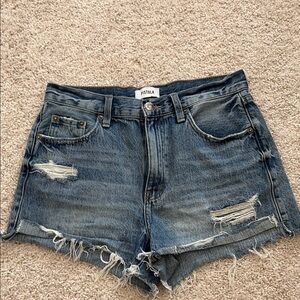 Pistola Women's Distressed Denim Shorts - Blue